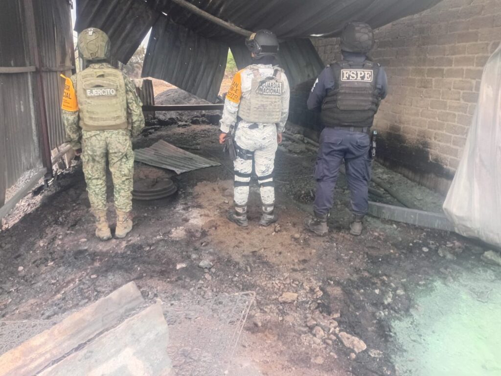 Asegura Secretaría de Seguridad y Paz centro de almacenamiento de hidrocarburo en Juventino Rosas
